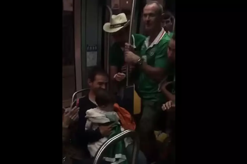 Soccer Hooligans Serenade Baby With Lullabies on Train