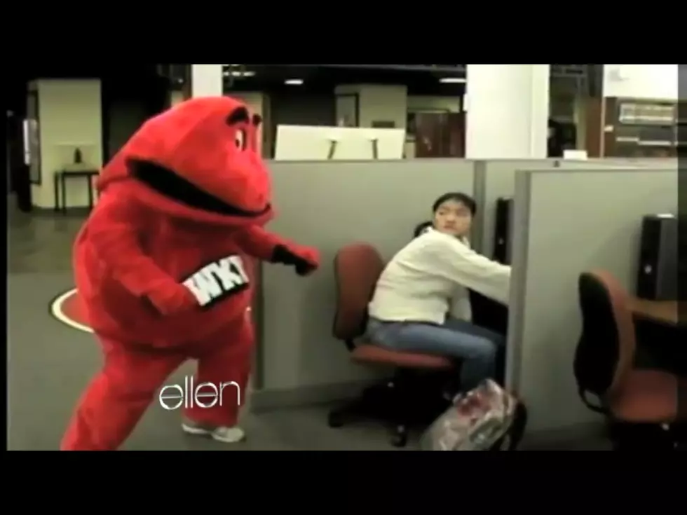 WKU’s Big Red Gets In On Ellen’s Dance Dare