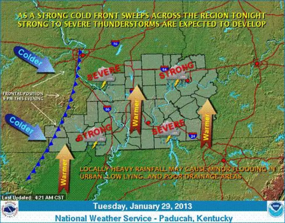 National Weather Service Warns of Severe Weather Threat Tonight
