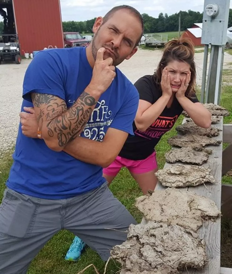 Chad & Angel Learn How To Throw Cow Patties At The Riney Family Farm (VIDEO)