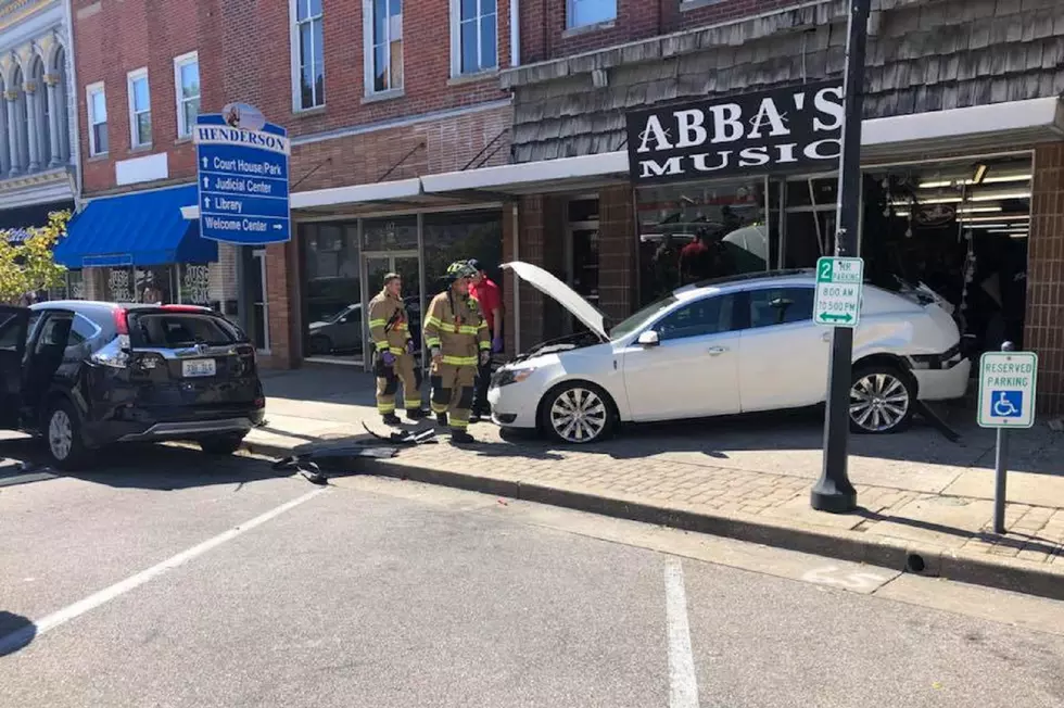 Car Crashes into Downtown Henderson Music Store