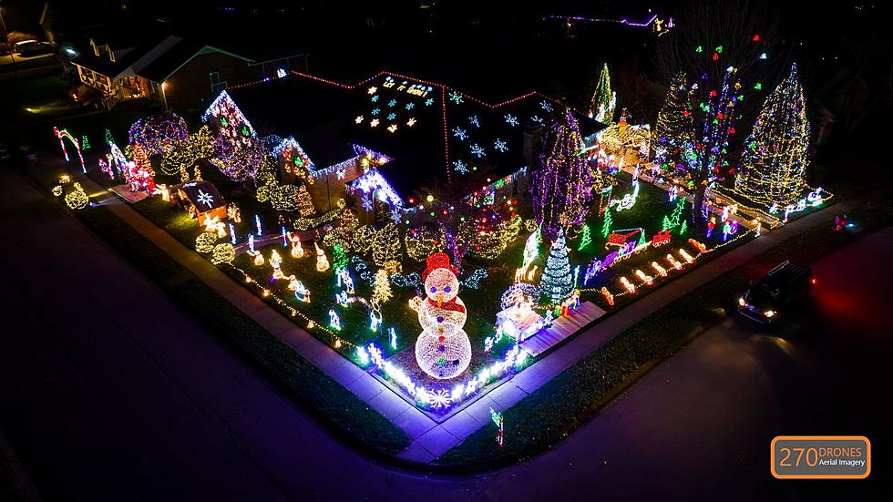 Stunning Drone Footage of Christmas Light Displays in Town