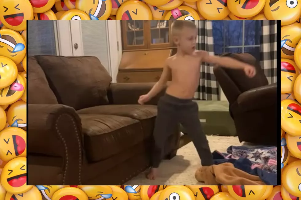 Cute Kentucky Boy Gets Caught Busting A Move & His Reaction Is Priceless