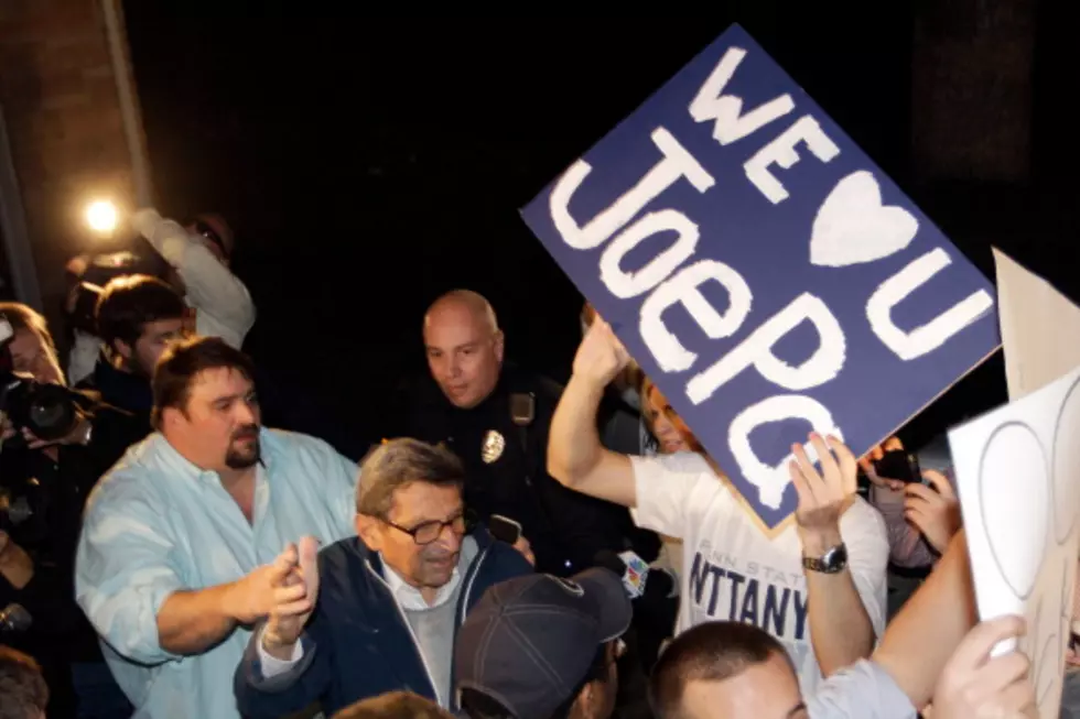 RAW VIDEO: Joe Paterno Talks To Penn State Students From His Window