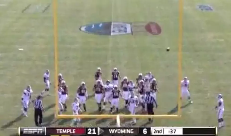 Wyoming Extra Point Hits Both Goal Posts [VIDEO]