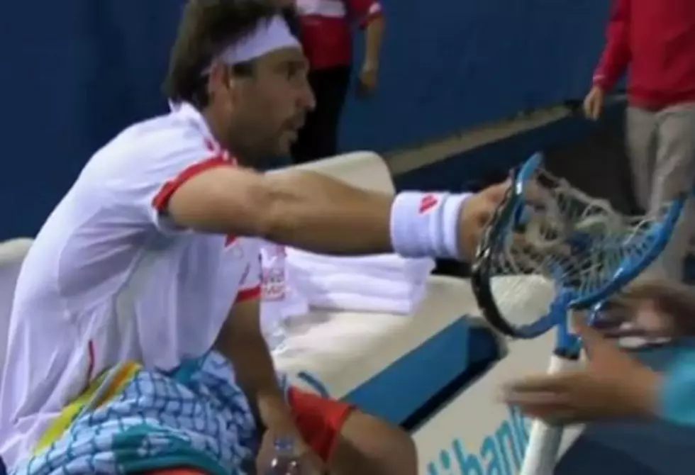 Furious Marcos Baghdatis Smashes Four Tennis Racquets [VIDEO]