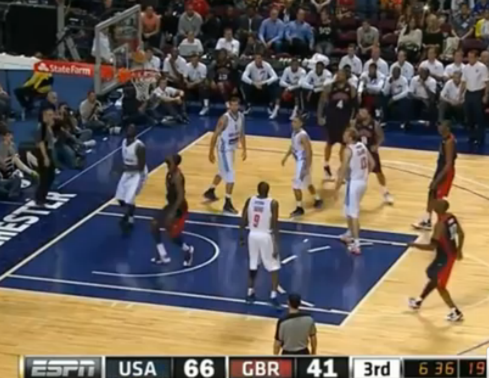 LeBron James Inbounds Pass Off Opponent For Easy Layup [VIDEO]