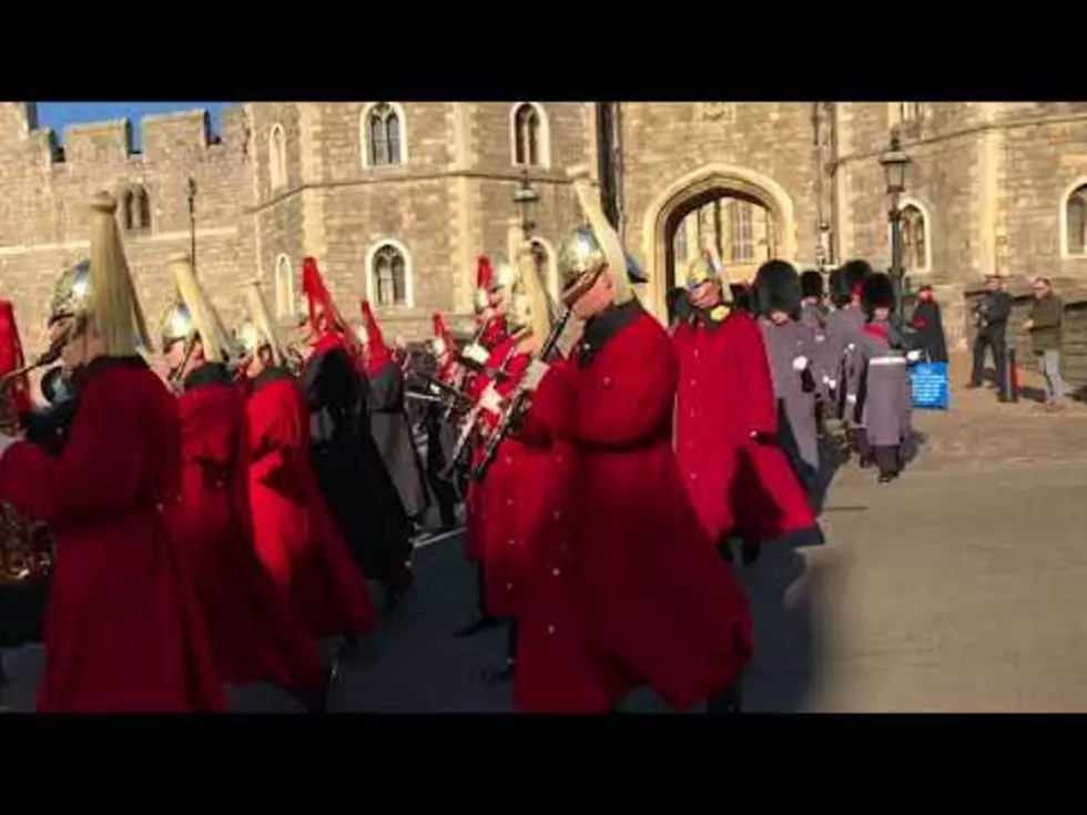 Guard Out of Line at Windsor Castle After Changing of the Guard [Video]