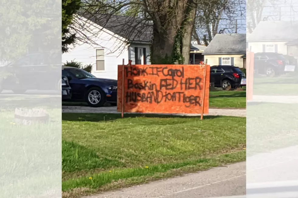 Carole Baskin Sign Causes Commotion in Evansville Neighborhood
