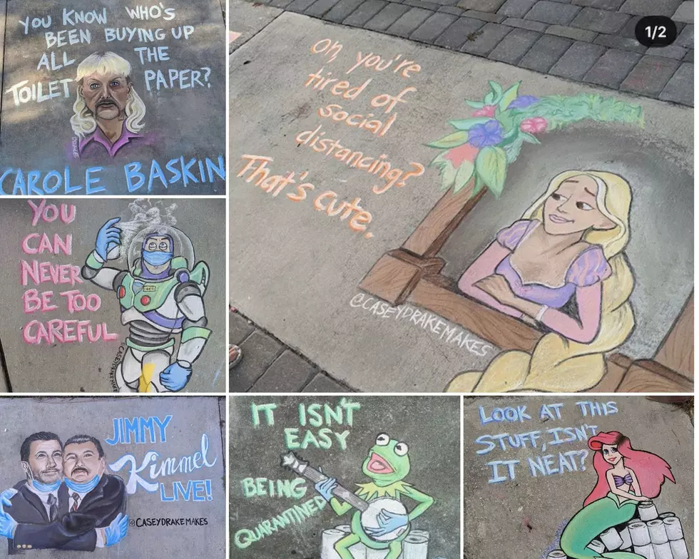 Artist Draws Popular Characters in Quarantine with Sidewalk Chalk