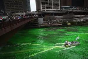 They&#8217;re Dying The Chicago River Blue for The Cubbies