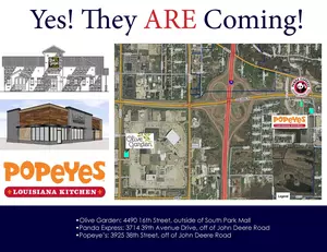 Popeye&#8217;s, Olive Garden, Panda Express Coming to Moline
