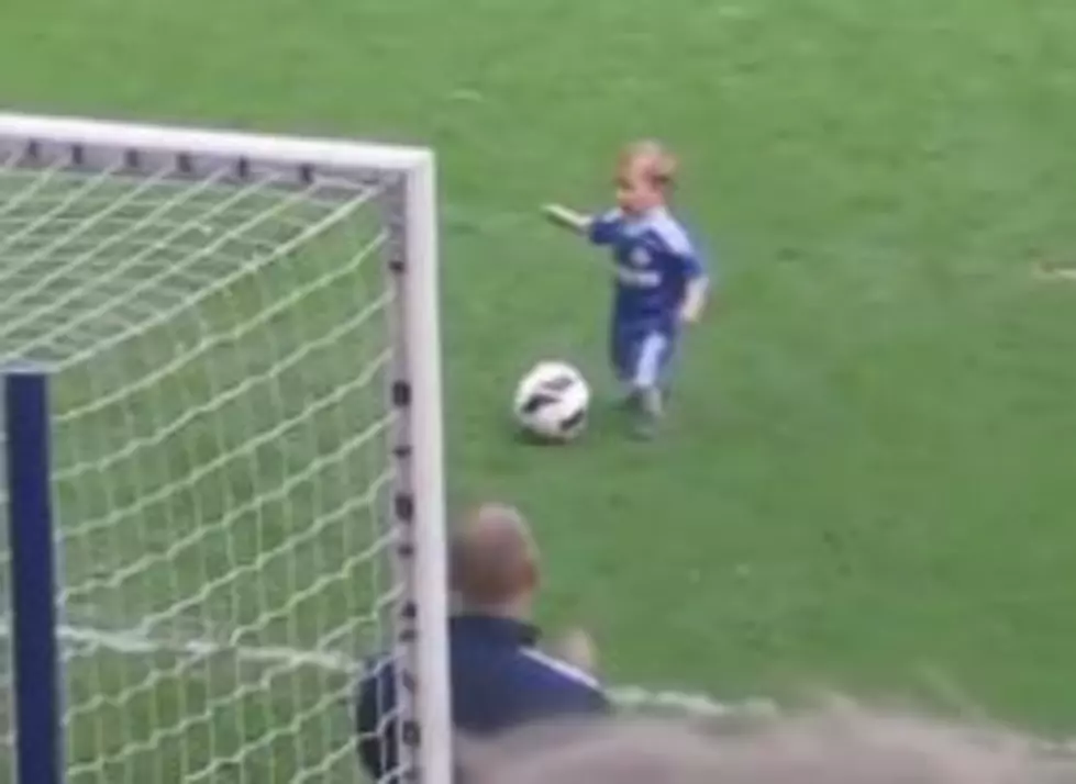 Soccer Fans Cheer on Little Kid as He Randomly Scores A Pre-Game Goal