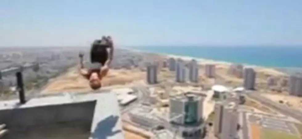 Almost Back-Flip Fail on 530-Foot High Ledge [VIDEO]