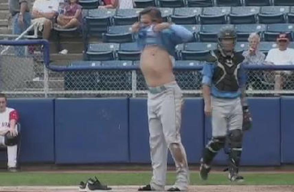 Minor League Baseball Coach Strips Off Clothes At Home Plate [VIDEO]