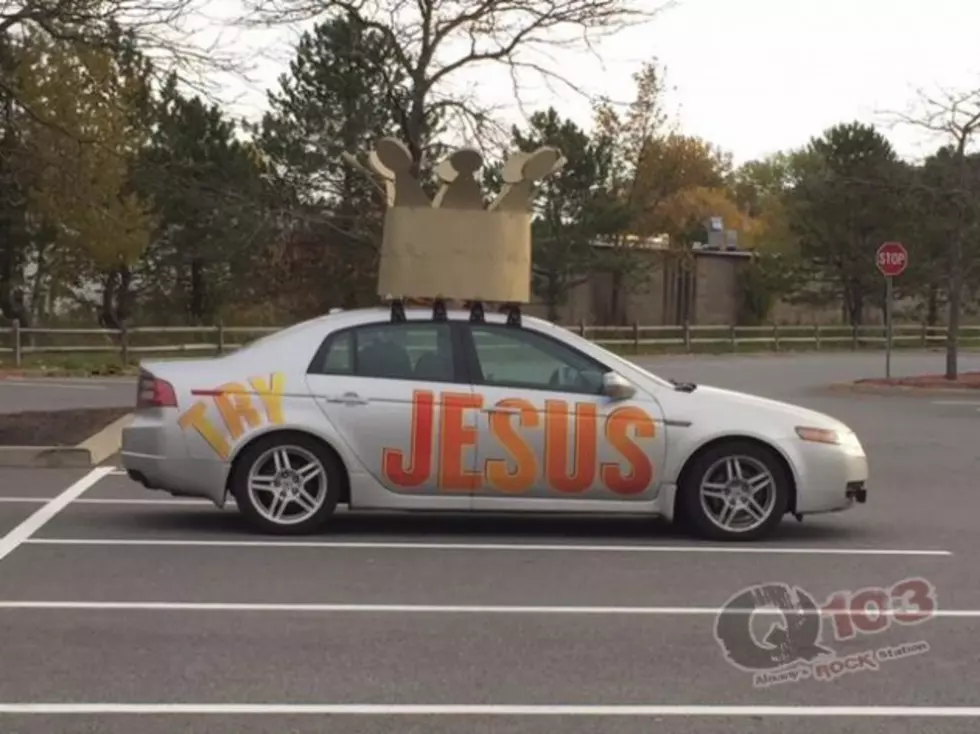 Is This The Most Aggressive Jesus Car In Albany?
