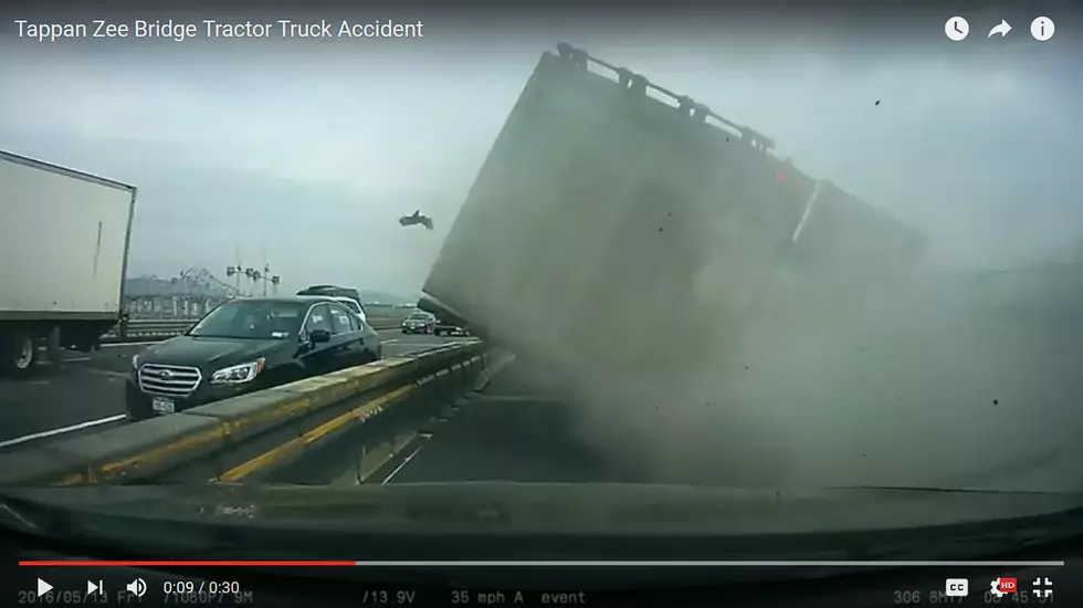 Cohoes Based Truck Topples Over On The Tappan Zee Bridge [VIDEO]