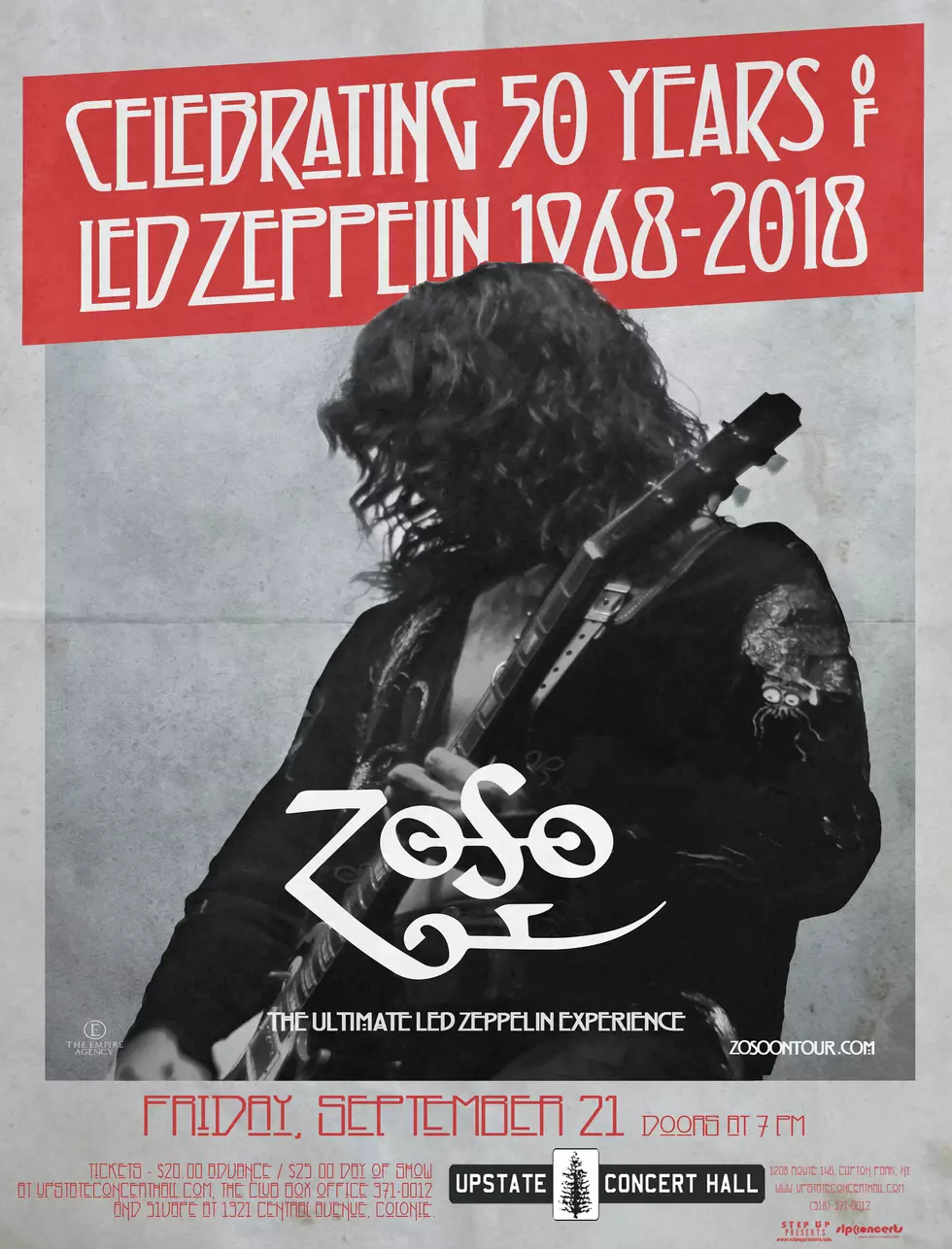 Zoso Celebrates 50 Years of Led Zeppelin at Upstate Concert Hall