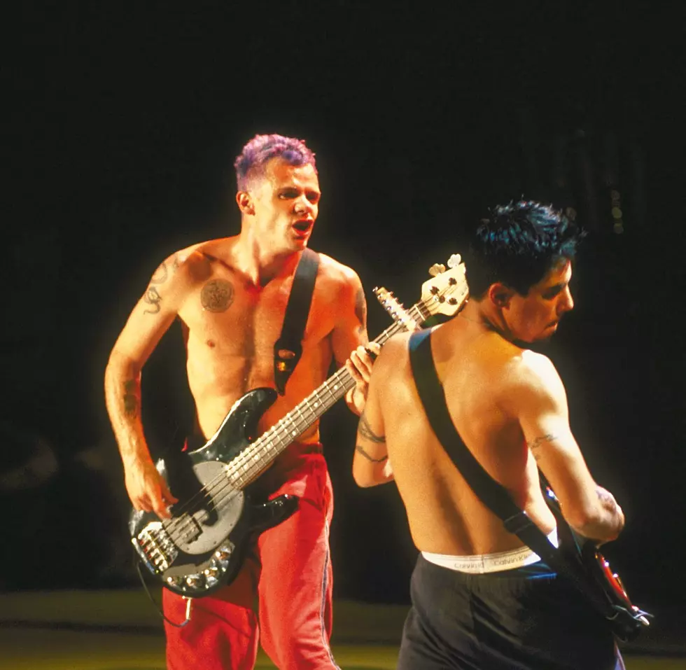 Red Hot Chili Peppers In Costume Playing In A School Gym
