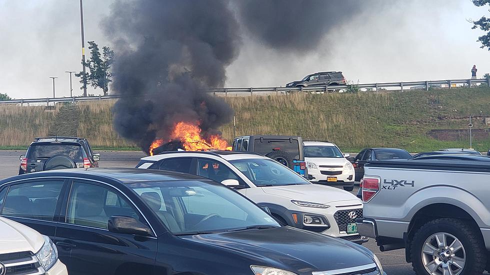 Pics and Video Of Fire Incinerating a Car in Crossgates Parking Lot in Guilderland