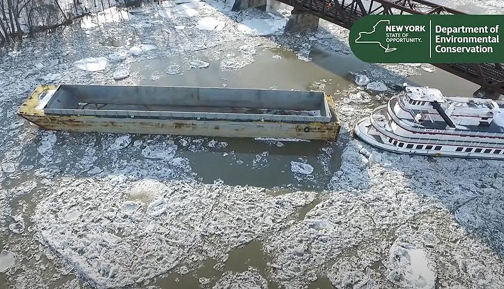 In 2019, Ice Jams Dislodged Boats on the Hudson River in Albany and Troy