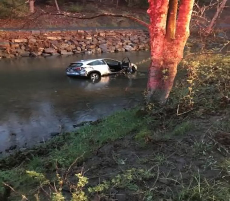 Car Drives 200yd Up Hudson Valley Stream! How Did This Happen?