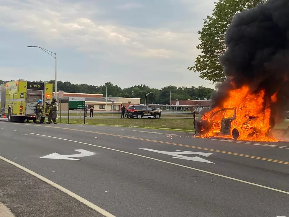 Car Bursts Into Flames near Shenendehowa Campus in Clifton Park
