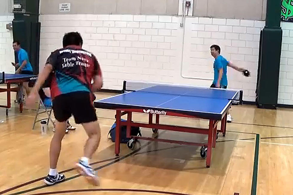 Ridiculous Ping Pong Shot Will Leave You Tongue-Tied