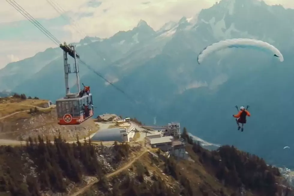 Man Parachutes Into Cable Car 500 Feet High, Proves Crazy Can Be Amazing