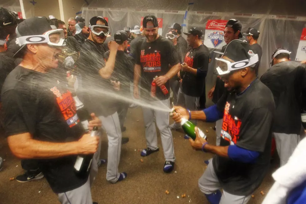 What a Champagne-Soaked Baseball Celebration Looks Like