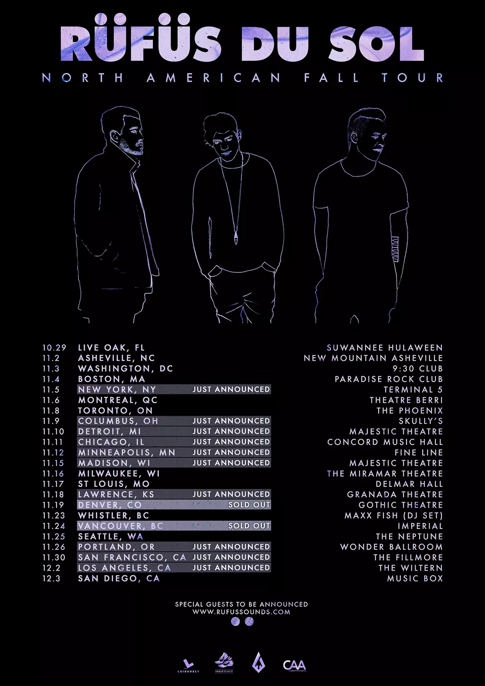 RÜFÜS DU SOL Reveals Phase 2 Dates for Fall 2016 North American Tour