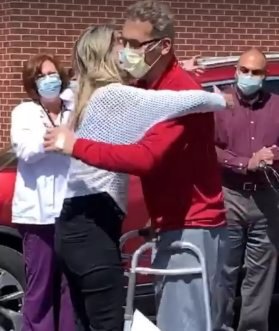 Watch as Local Man Beats Virus and Hugs Family