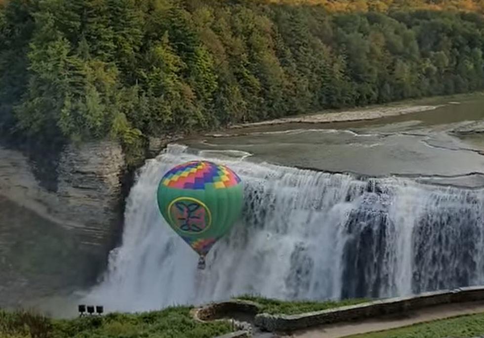 Onlookers Horrified as Hot-Air Balloon is Nearly Destroyed by Upstate Waterfall