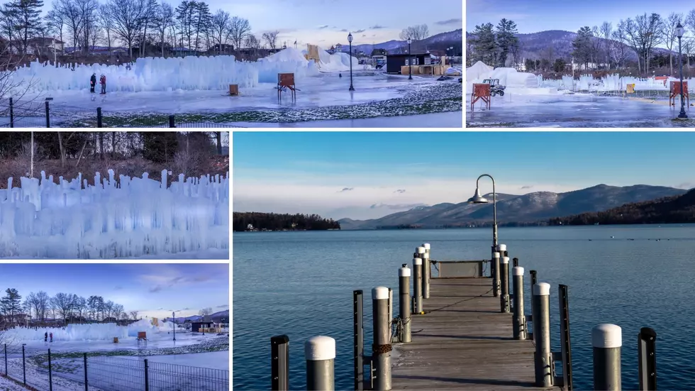 The Magical Ice Castles are Starting to Take Form on Lake George!