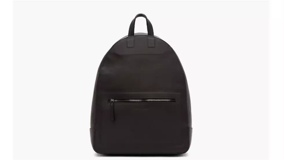 Maison Martin Margiela Black Matte Leather Backwards Backpack
