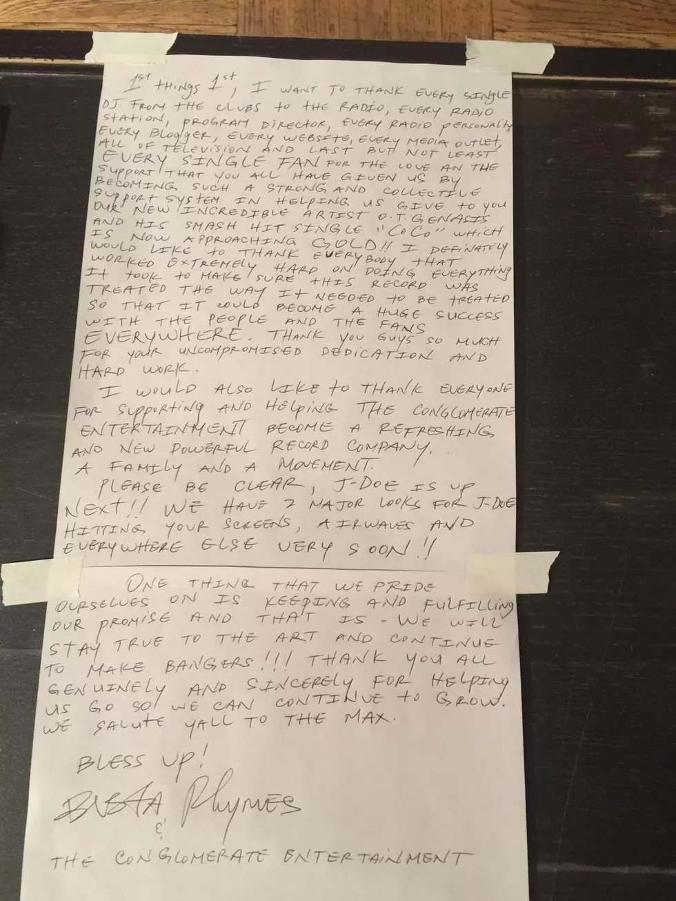 Busta Rhymes Thanks Hip-Hop In A Hand Written Letter