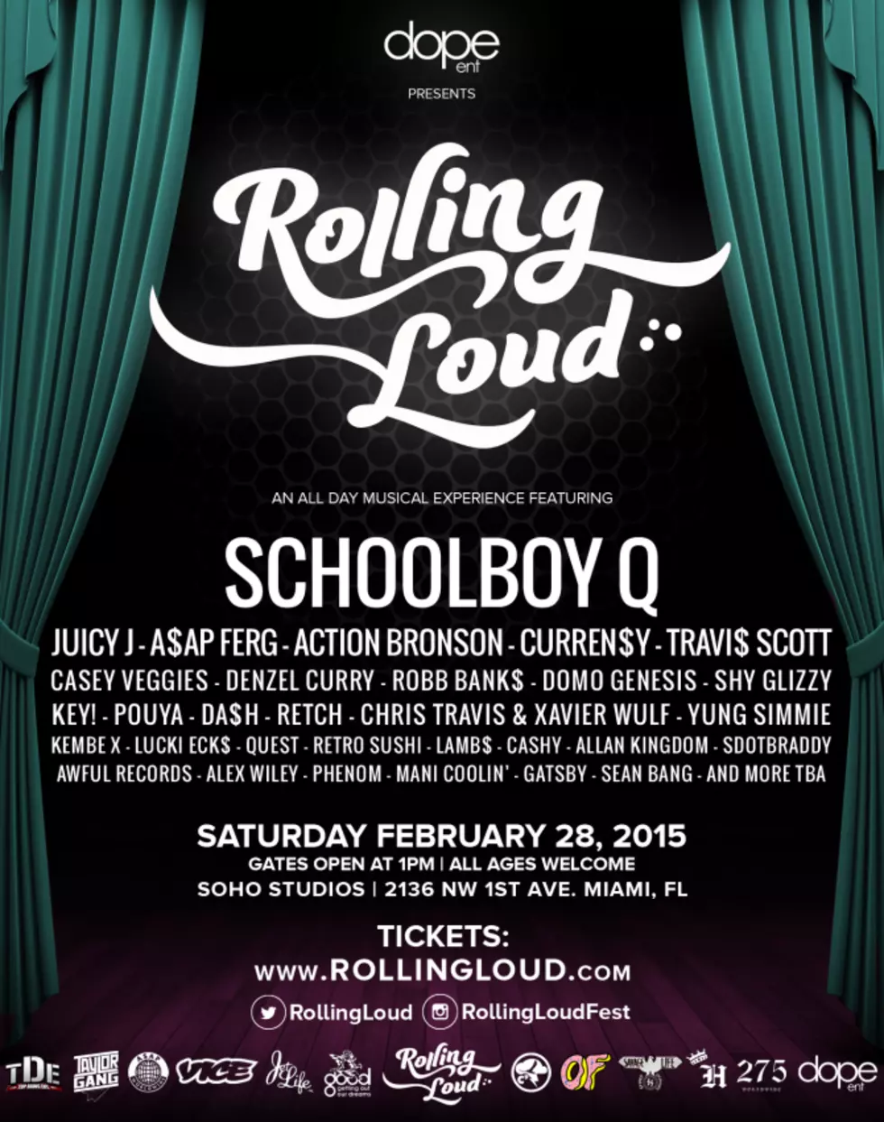 Schoolboy Q, Juicy J And More To Headline Rolling Loud Festival