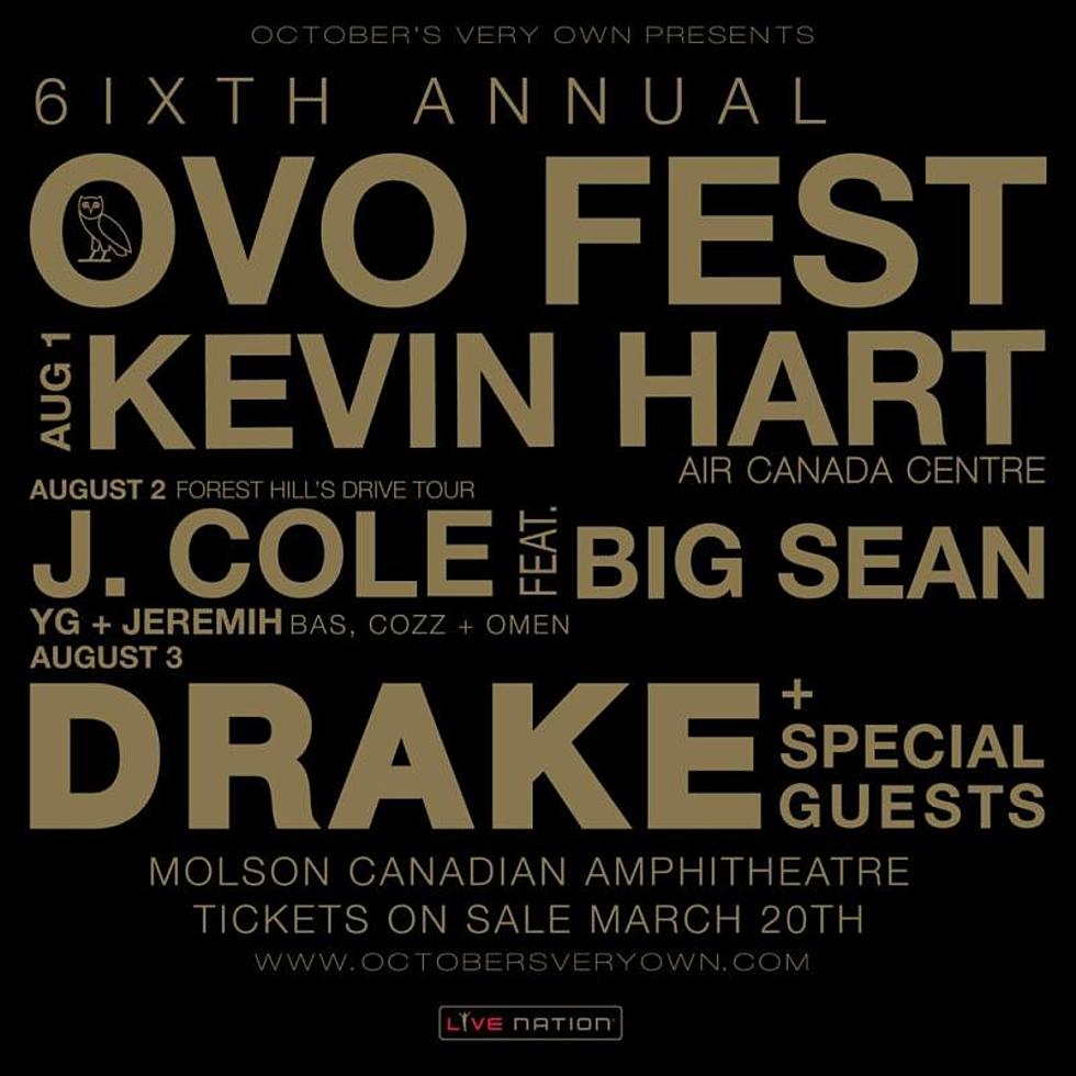 J. Cole, Big Sean, YG and More Will Perform at Drake’s 2015 OVO Fest