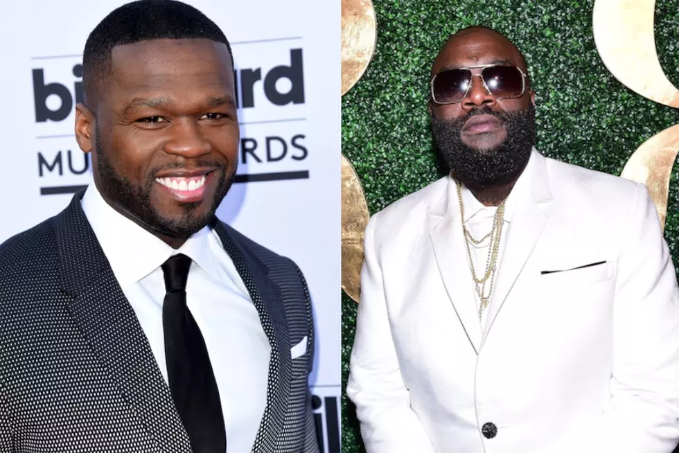 Rick Ross and 50 Cent Trade Shots 