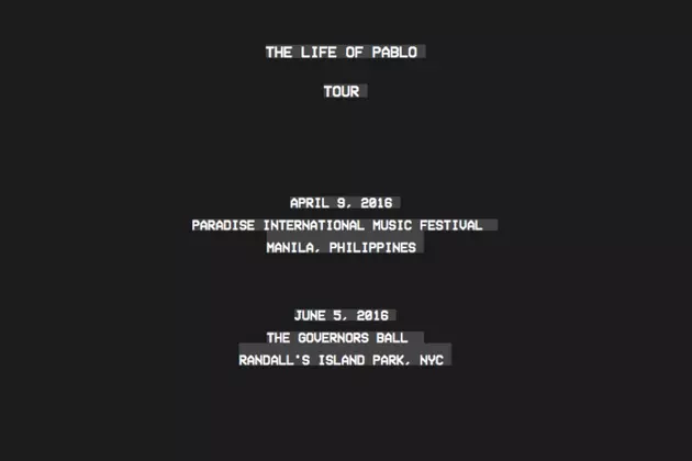 Kanye West Tour Dates Pop Up on His Website