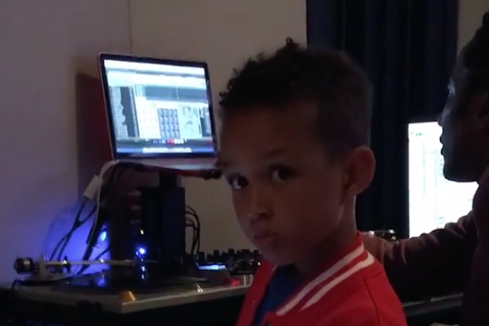 Swizz Beatz's Son Egypt Is in the Studio With Q-Tip