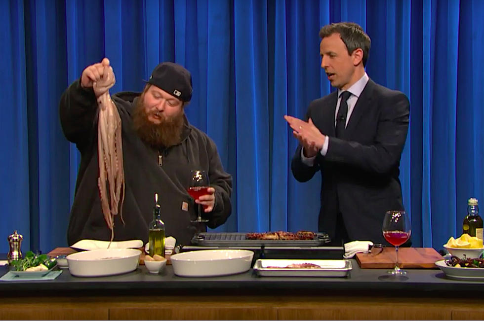 Action Bronson Cooks Octopus with Seth Meyers and Drops New "Mr. 2 Face" Featuring Meyhem Lauren and Jah Tiger