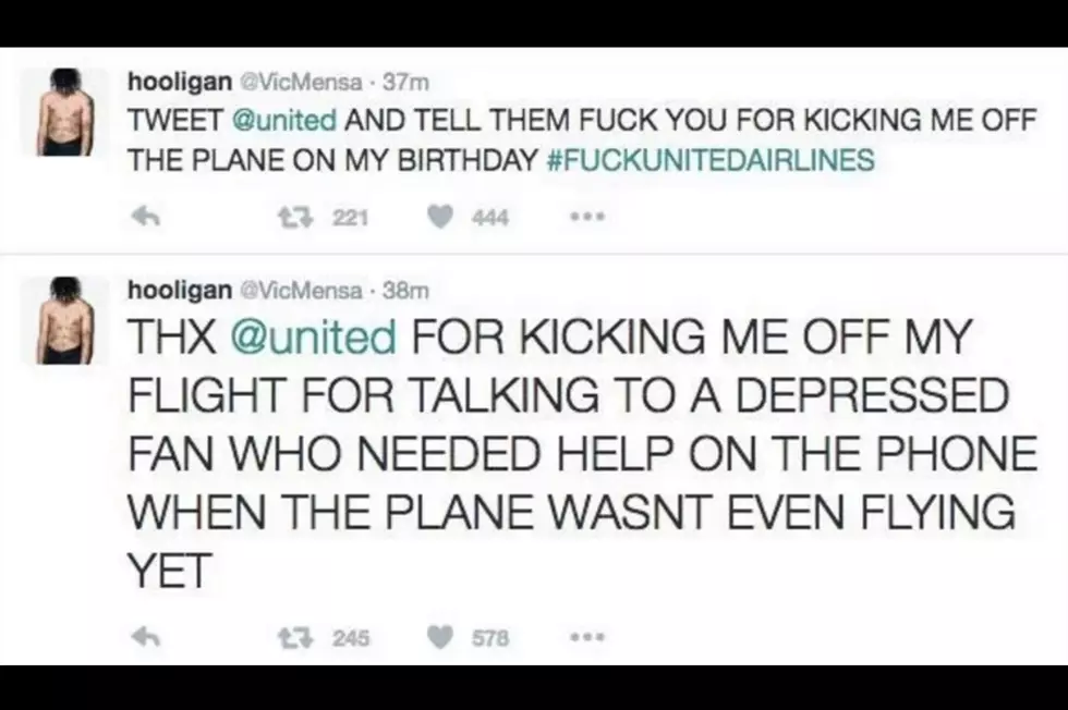 Vic Mensa Says United Airlines Kicked Him Off Flight After Talking to Depressed Fan