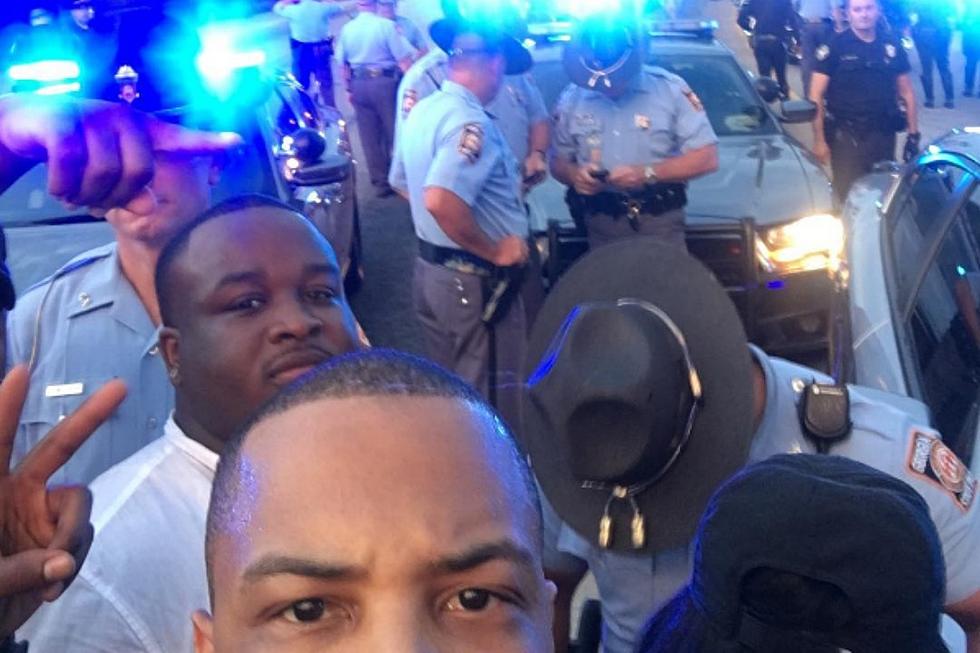 T.I. Attends Police Protests in Atlanta