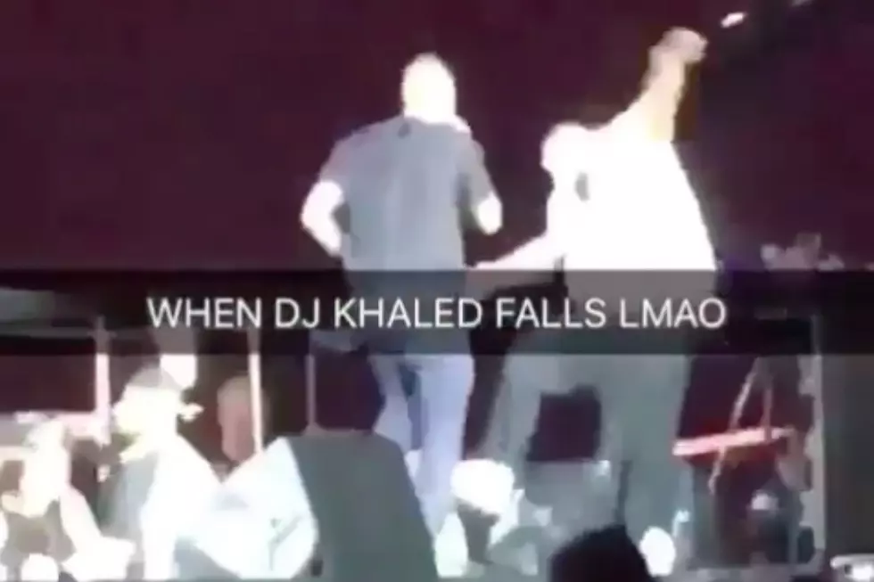 DJ Khaled Trips Onstage While Snapchatting Concert