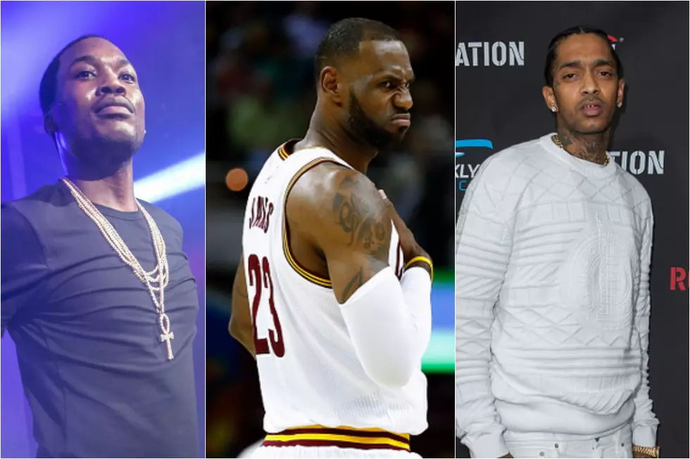 LeBron James Previews New Music From Meek Mill and Nipsey Hussle on Snapchat
