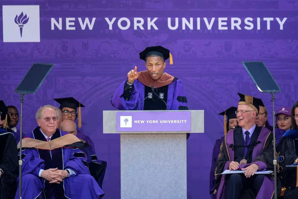 Pharrell Gives Speech at 2017 New York University Commencement