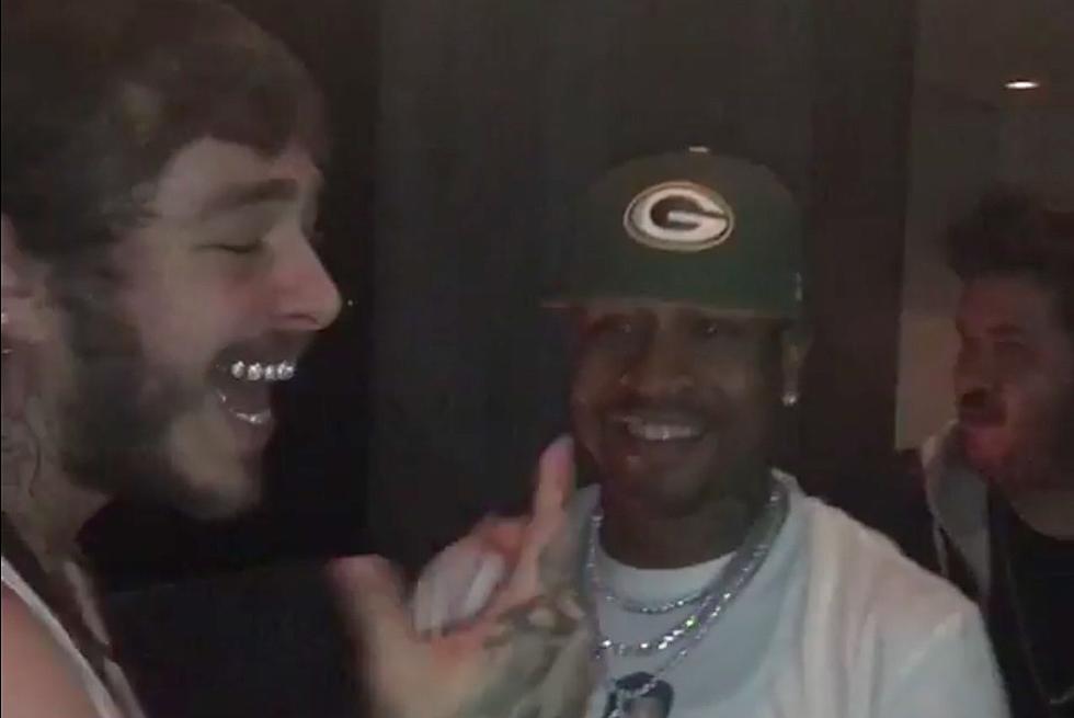 Post Malone and Allen Iverson Listen to 'White Iverson' Together