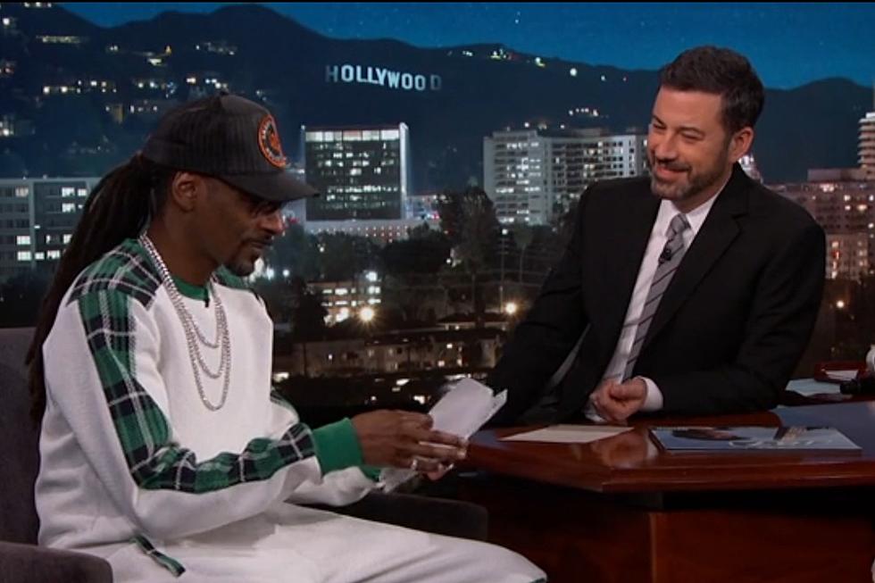 Snoop Dogg Gifts Jimmy Kimmel With Check for Children’s Hospital