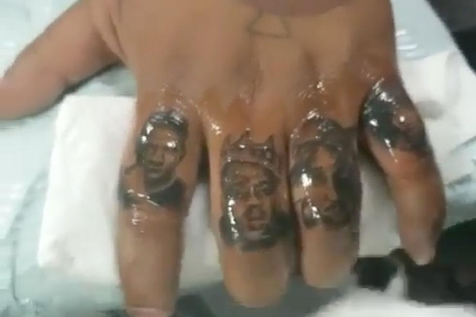 Man Gets The Notorious B.I.G., Tupac Shakur, Jay-Z and Eminem Tattoos on His Fingers